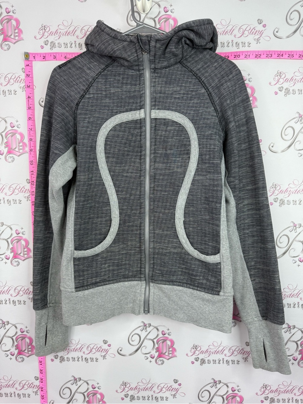 lululemon athletica scuba hoodie Gray Full-Zip Hoodie with Light Gray Accents